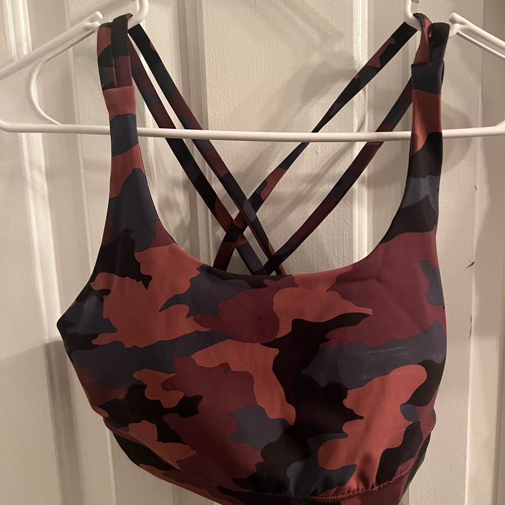 Lululemon Energy Bra with Multi Colored Camo!